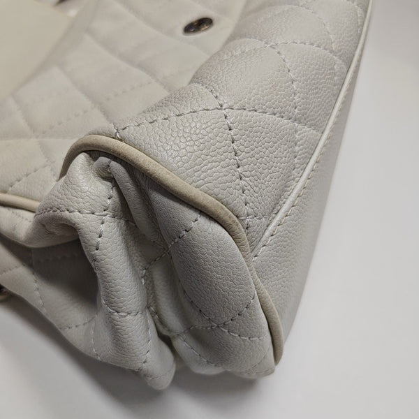 Quilted Grained Calfskin White