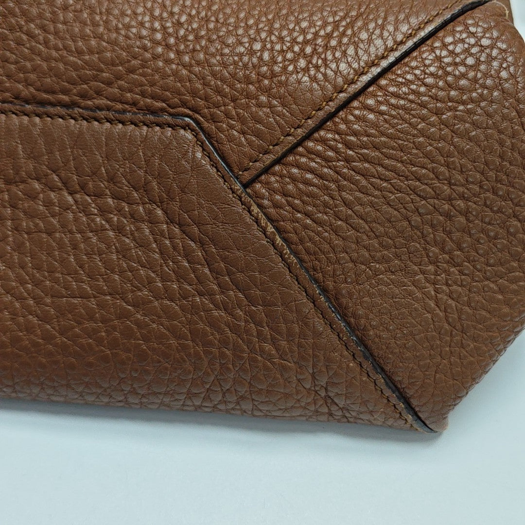 Calfskin Shoulder Bag Brown