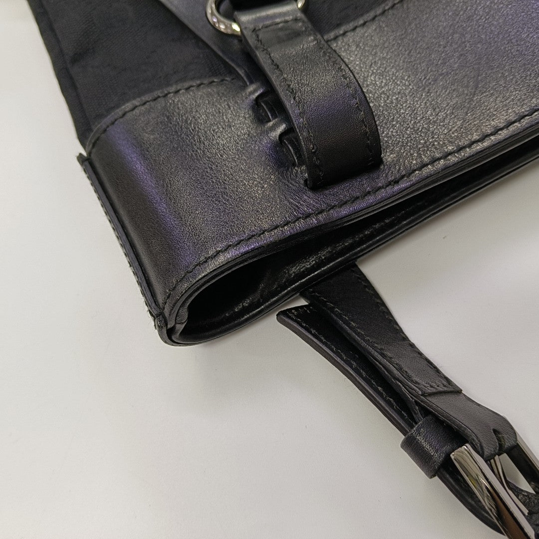 Monogram Canvas Tote Bag Black