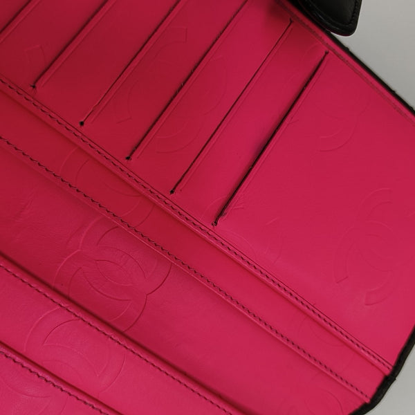 CAMBON Quilted Calfskin Black Wallet