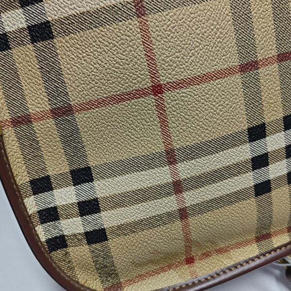 Coated Canvas Crossbody Bag Beige