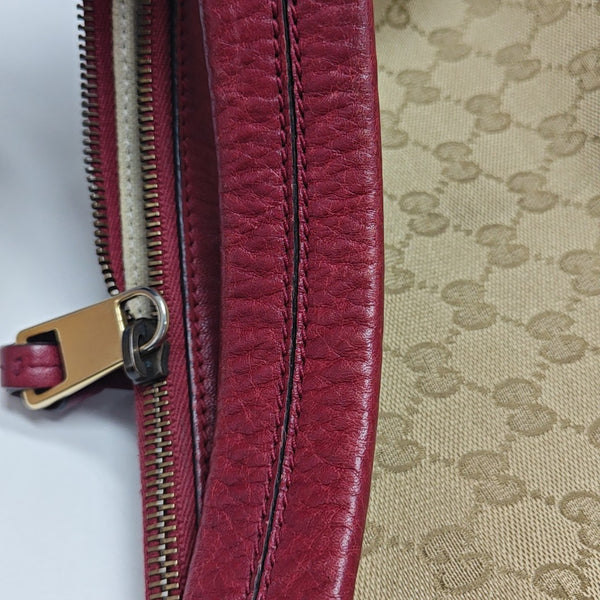 Monogram Canvas Shoulder Bag Beige