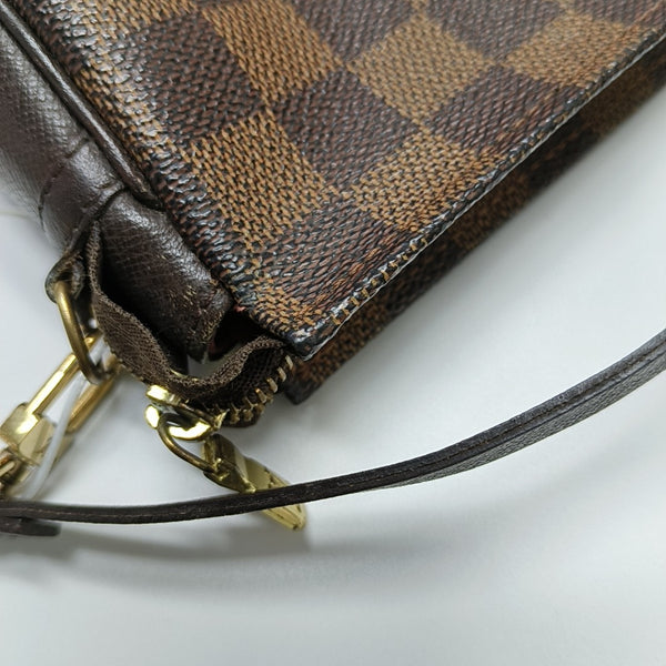 TROUSSE MAKE UP Damier Ebene Coated Canvas Brown