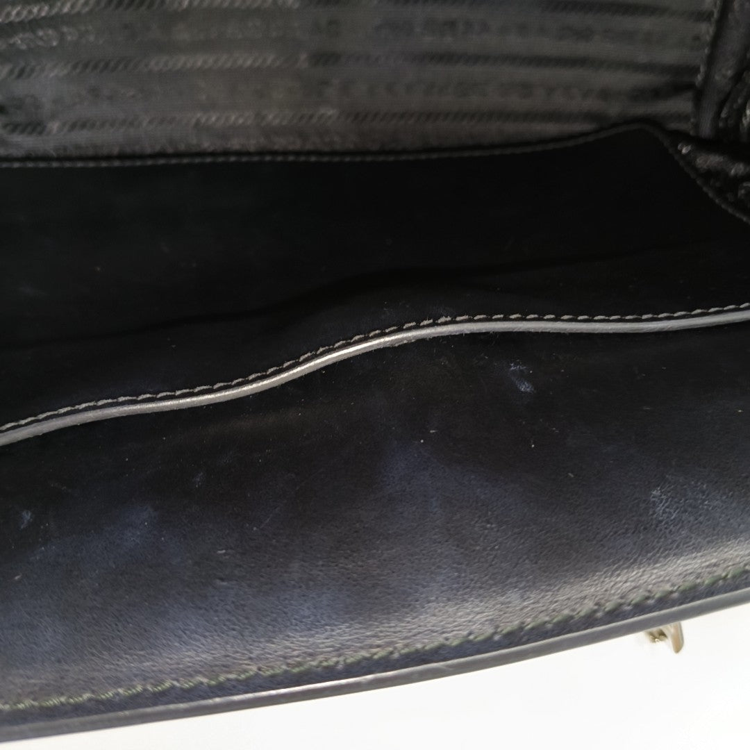 Calfskin Shoulder Bag Black