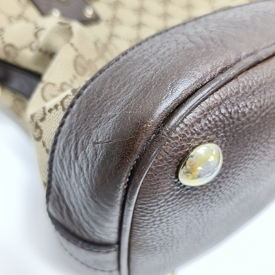 Monogram Canvas Tote Bag Brown
