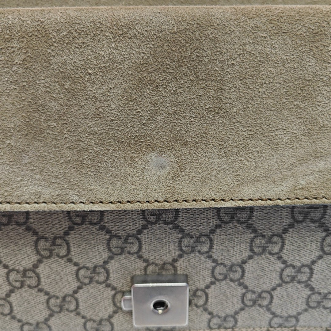 Dionysus Mini Monogram Coated Canvas Beige