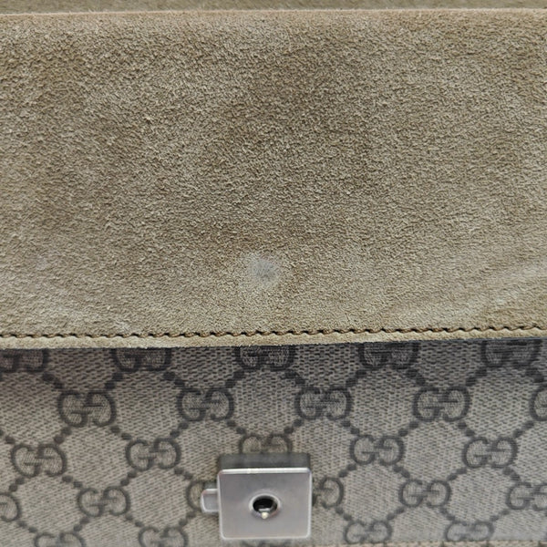 Dionysus Mini Monogram Coated Canvas Beige