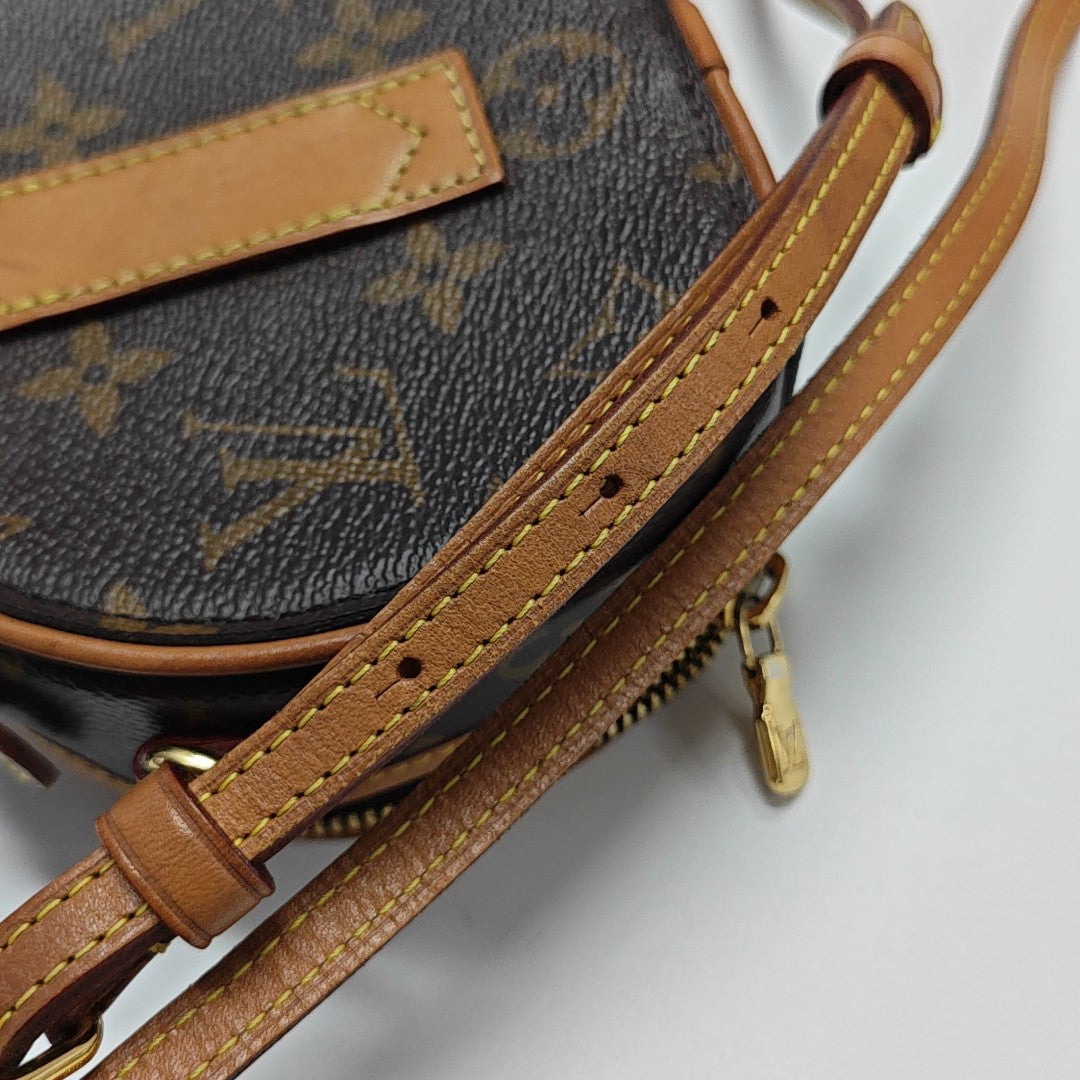 BOITE CHAPEAU Mini Monogram Coated Canvas Brown