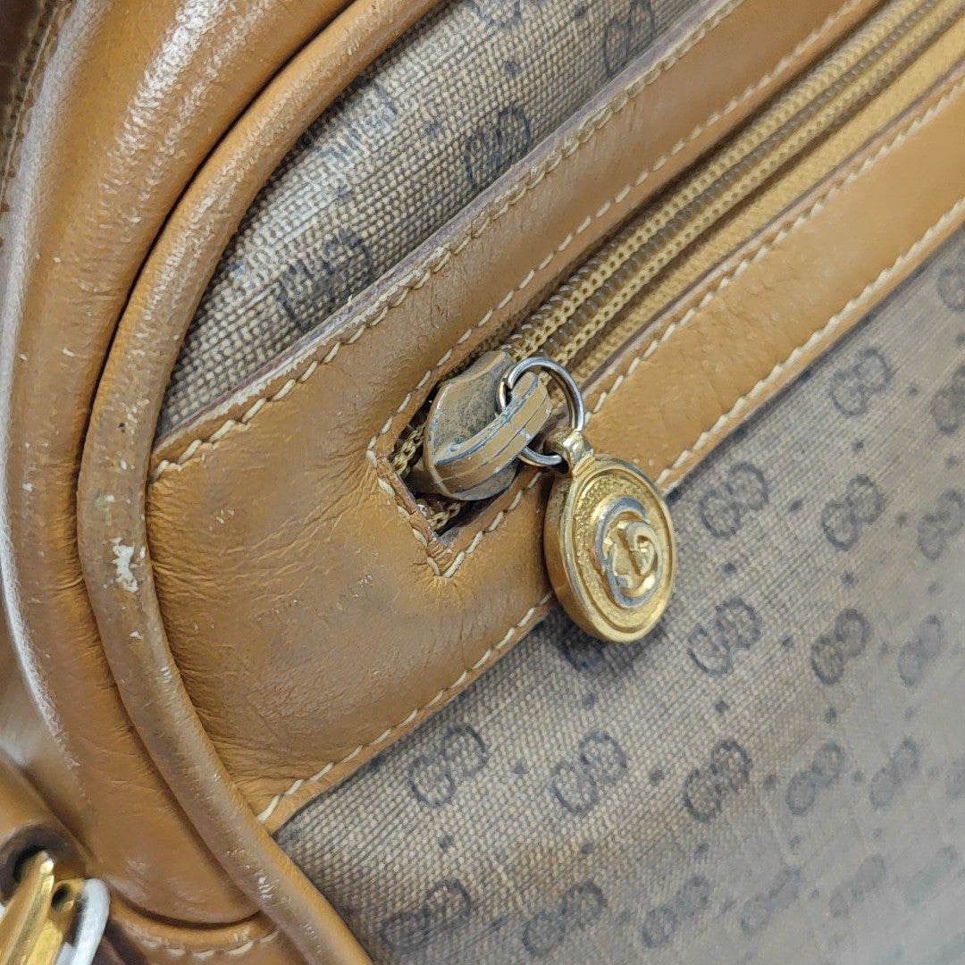 Monogram Coated Canvas Shoulder Bag Brown
