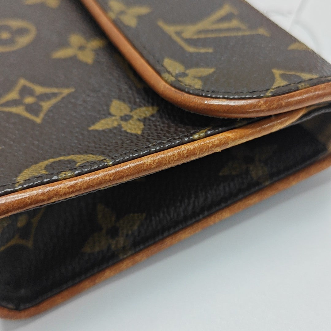 FLORENTINE Monogram Coated Canvas Brown