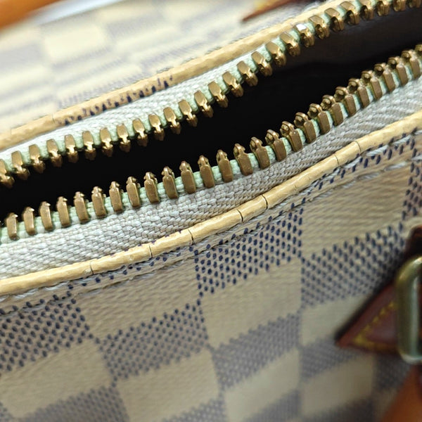 SPEEDY 25 Damier Azur Coated Canvas White