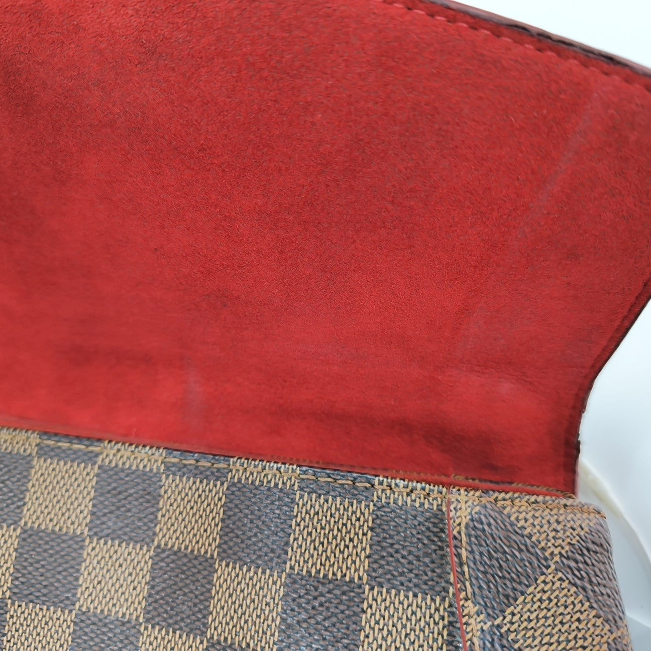 CAÏSSA Damier Ebene Coated Canvas Brown