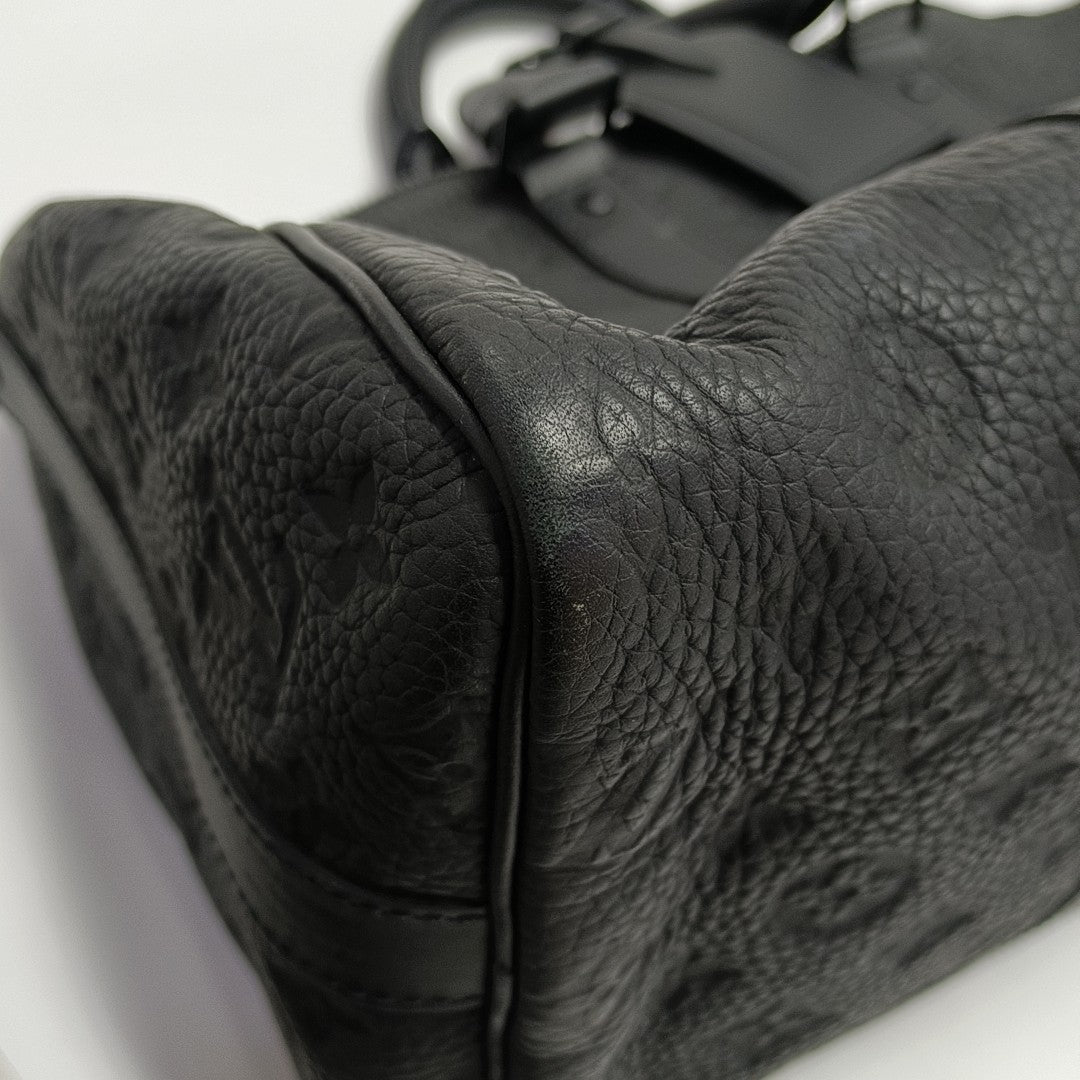 KEEPALL 35 Monogram Calfskin Black