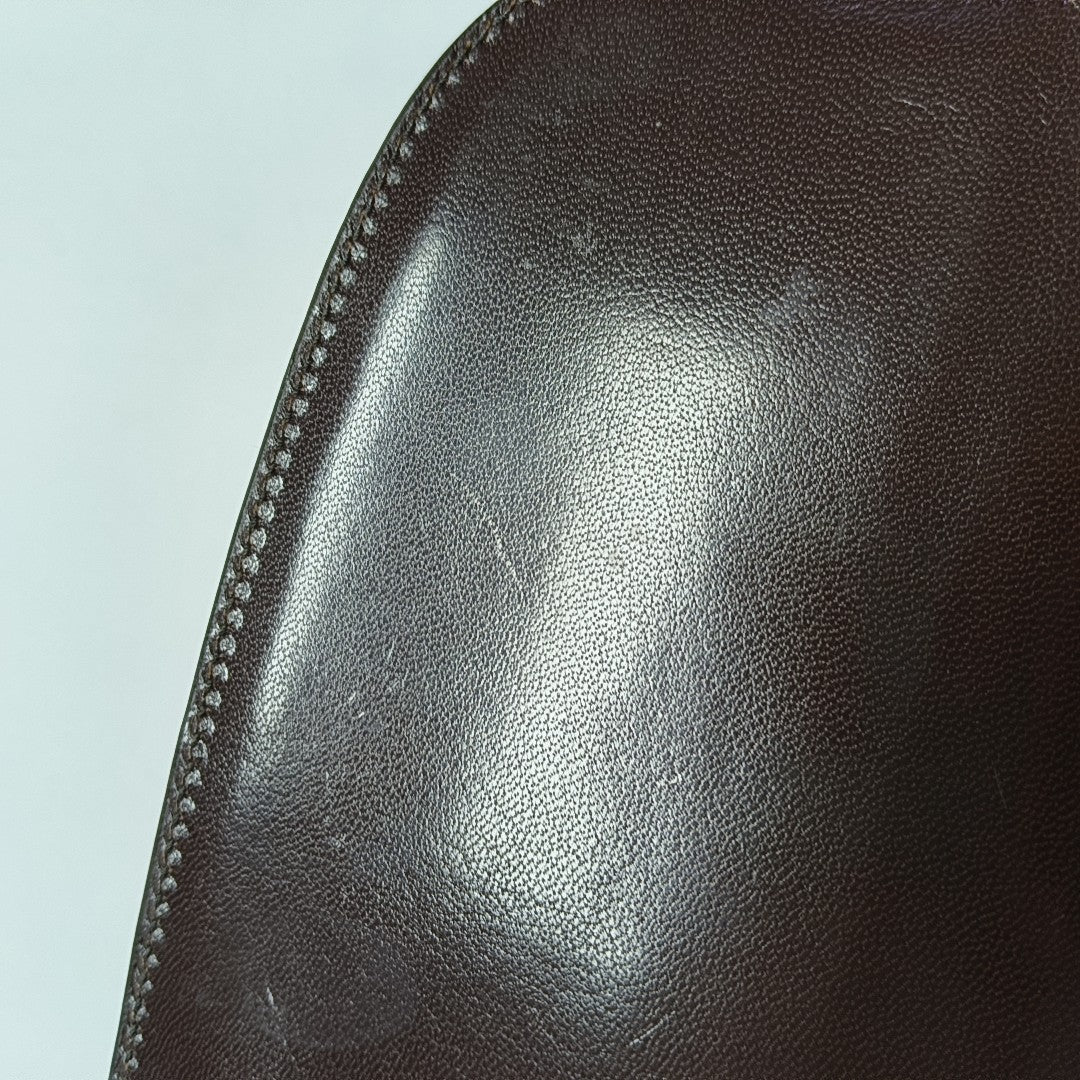 Calfskin Top Handle Bag Brown