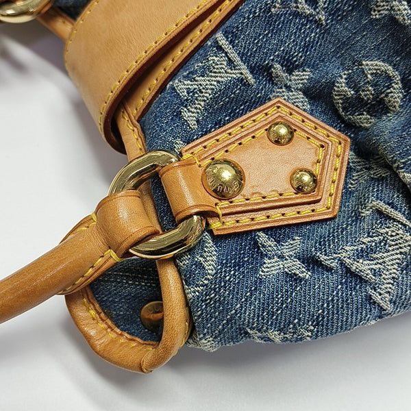 PLEATY Monogram Denim Blue