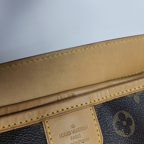 Monogram Coated Canvas Top Handle Bag Brown