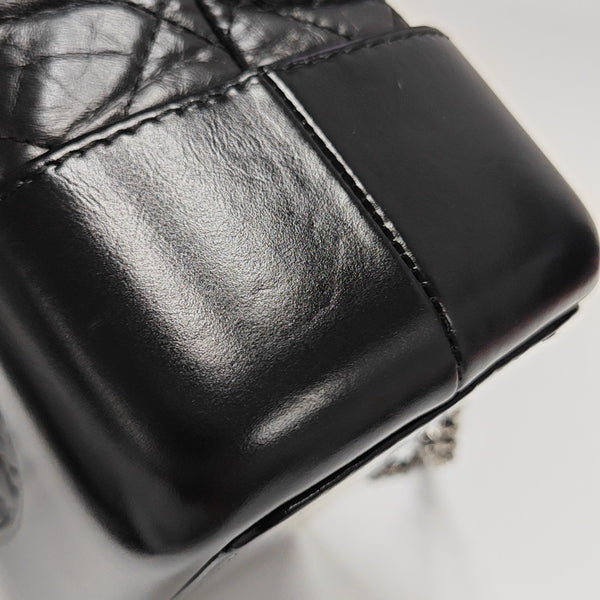 GABRIELLE Small Quilted Calfskin Black
