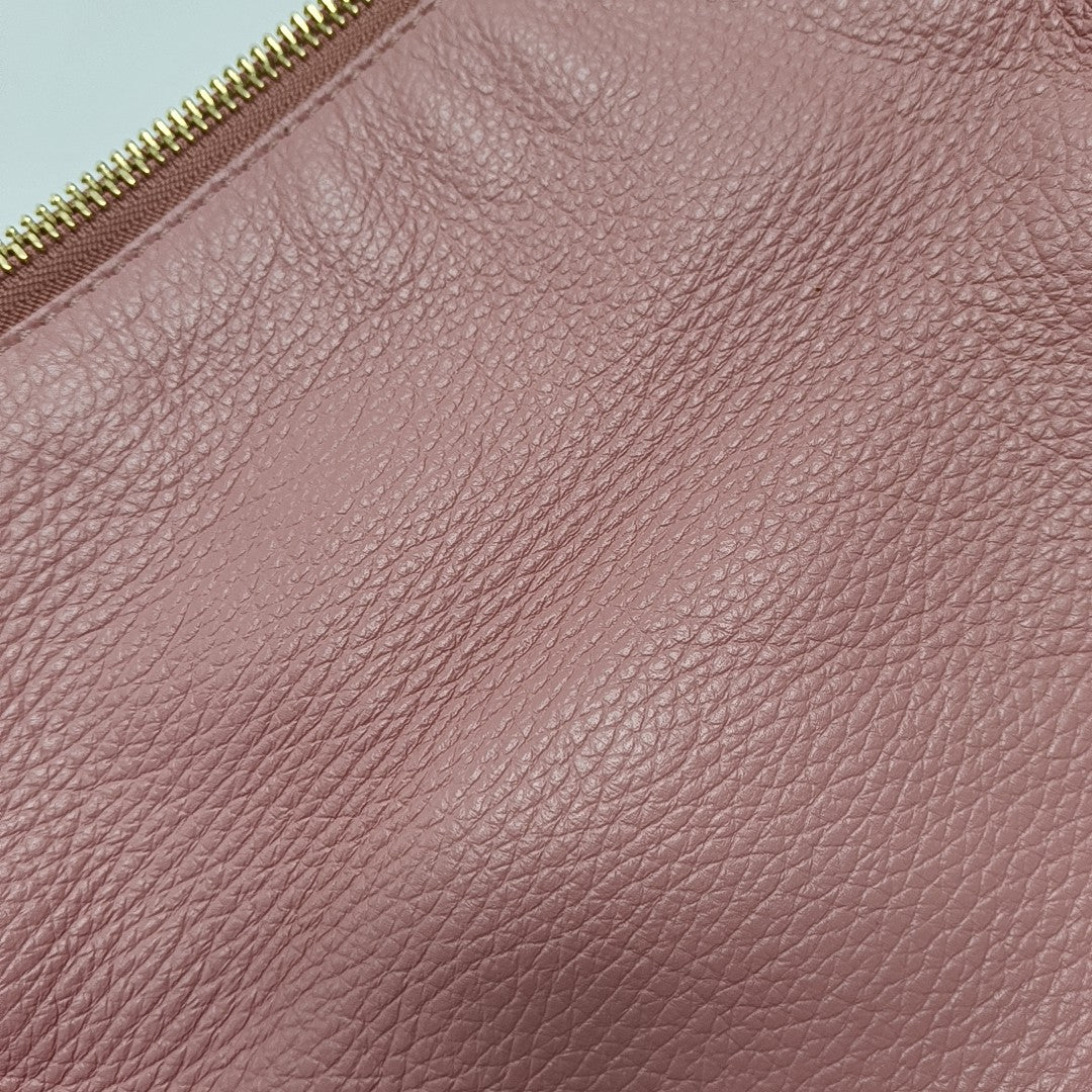 Leather Tote Bag Pink