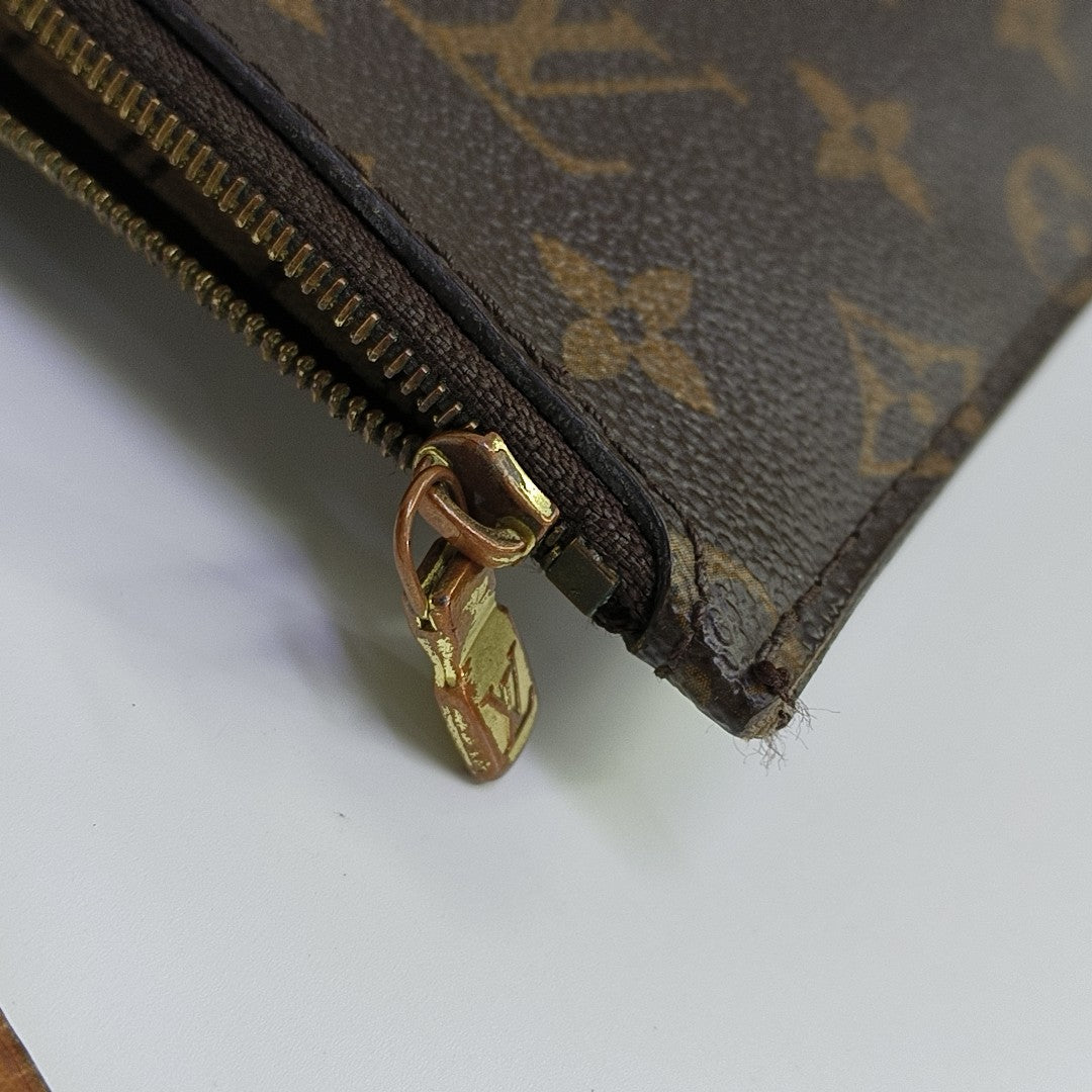 NEVERFULL MM Monogram Coated Canvas Brown