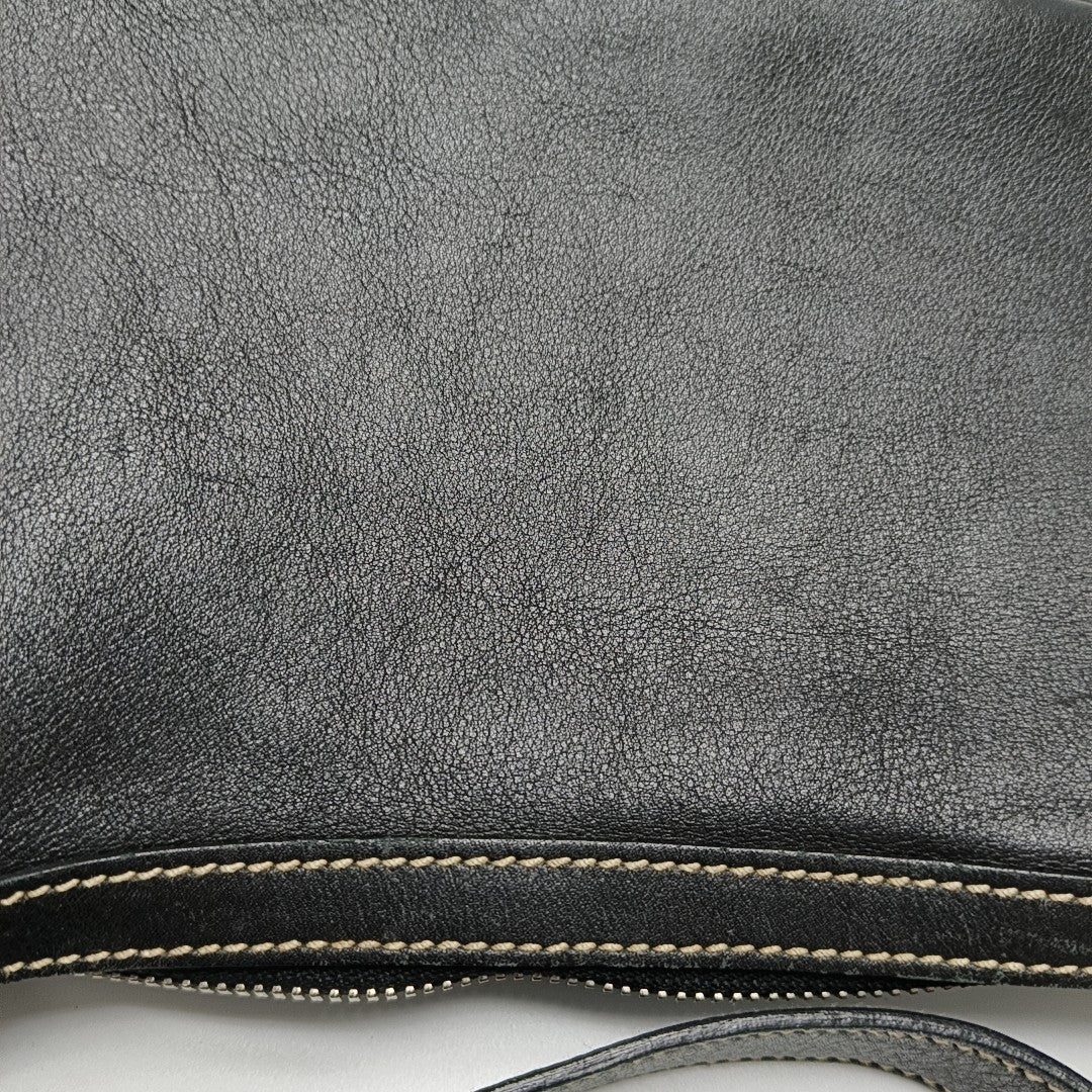 Quilted Calfskin Top Handle Bag Black