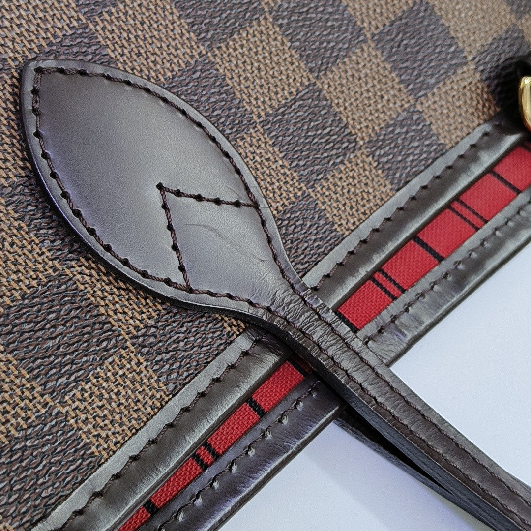 NEVERFULL MM Damier Ebene Coated Canvas Brown