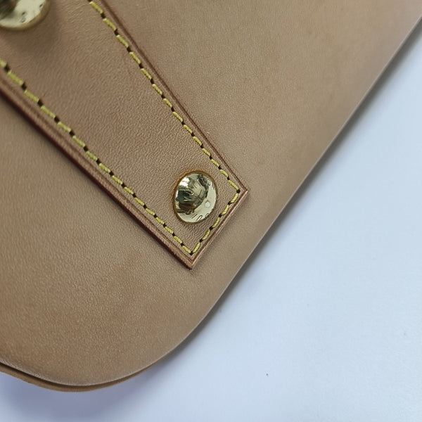 ALMA BB Monogram Coated Canvas Brown