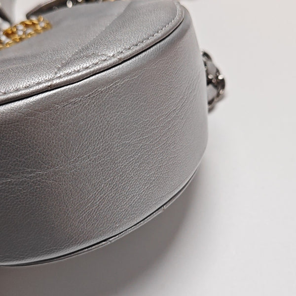 CHANEL 19 Small Quilted Lambskin Silver
