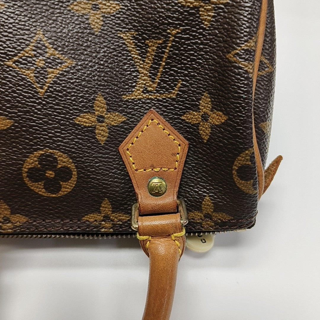 SPEEDY Monogram Coated Canvas Brown