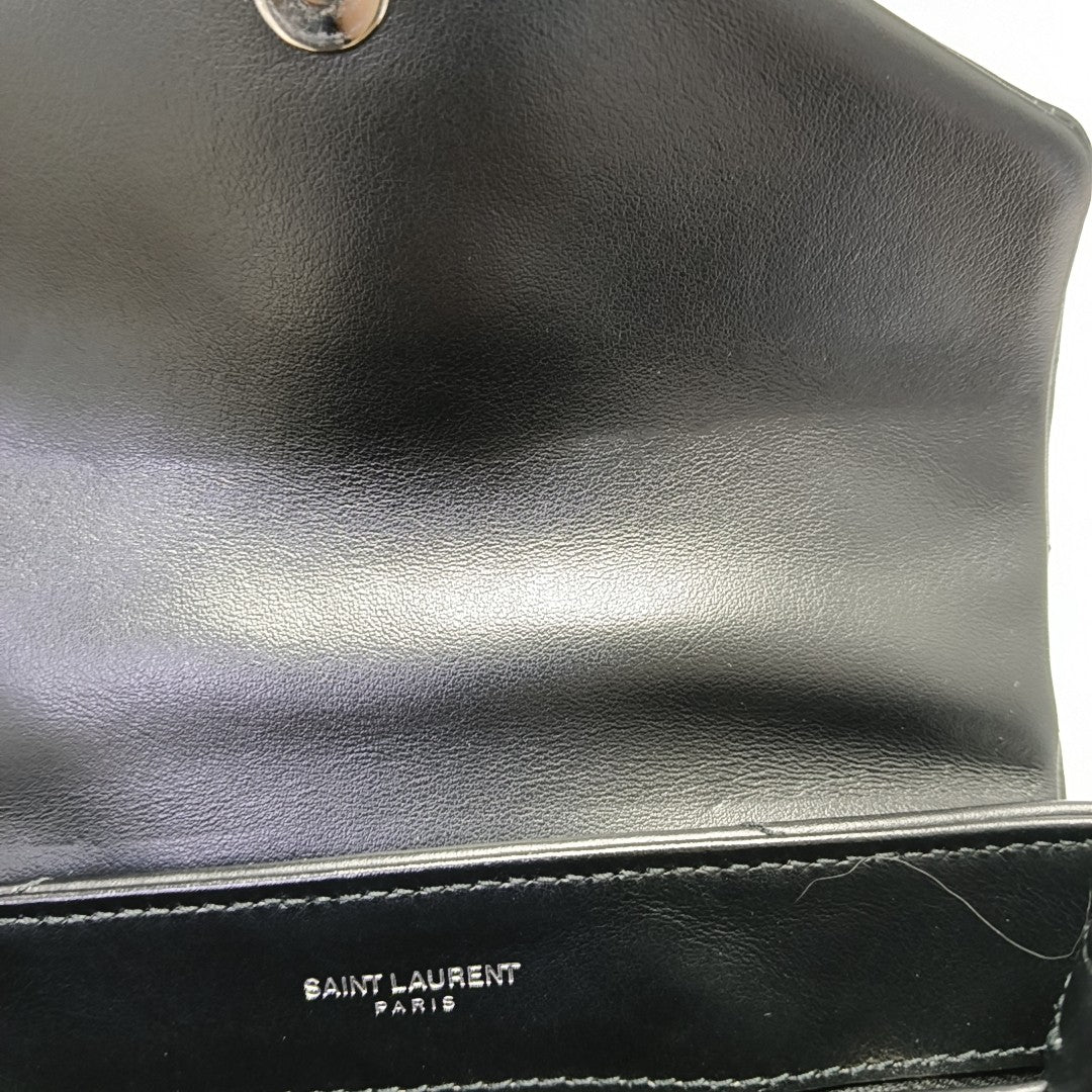 LOULOU Extra Small Chevron Calfskin Black