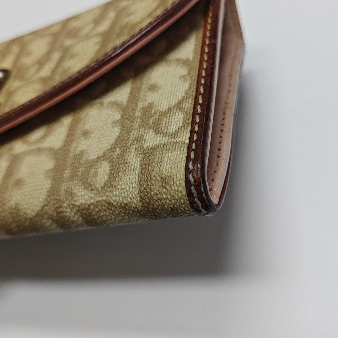 Oblique Coated Canvas Top Handle Bag Beige
