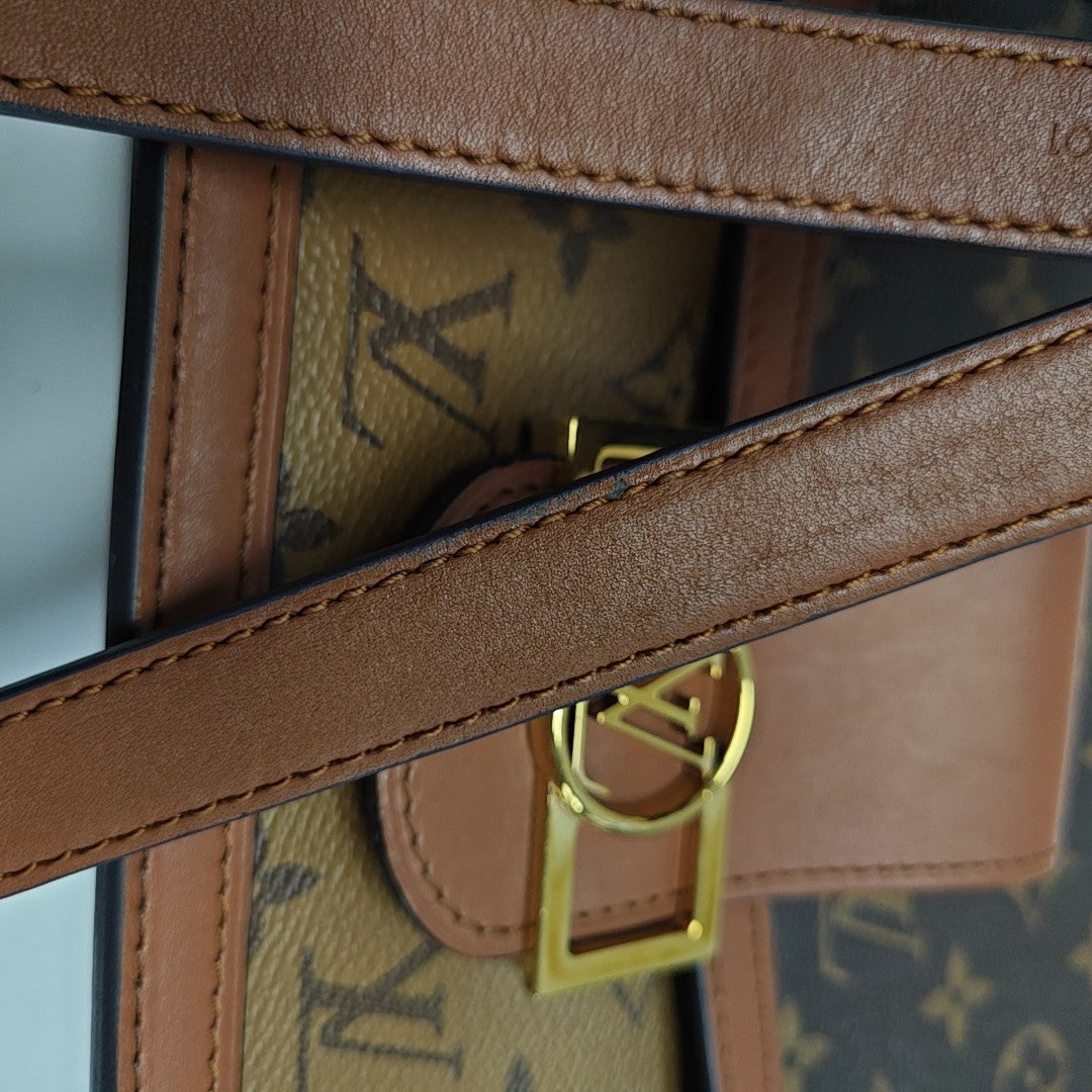 DAUPHINE MM Monogram Coated Canvas Brown
