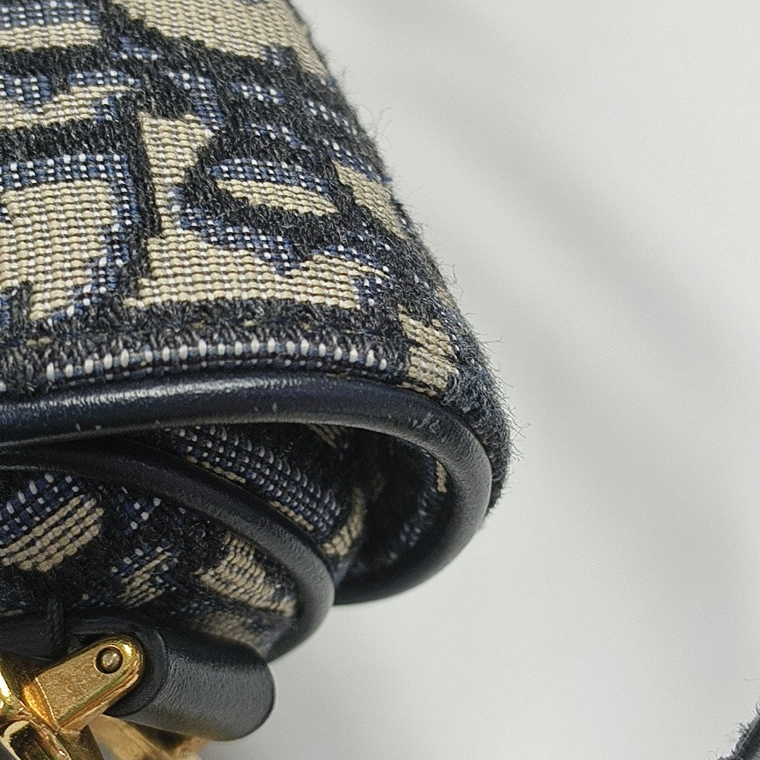 Saddle Mini Oblique Canvas Blue