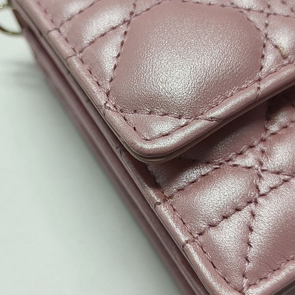 Lady Dior Mini Cannage Lambskin Pink
