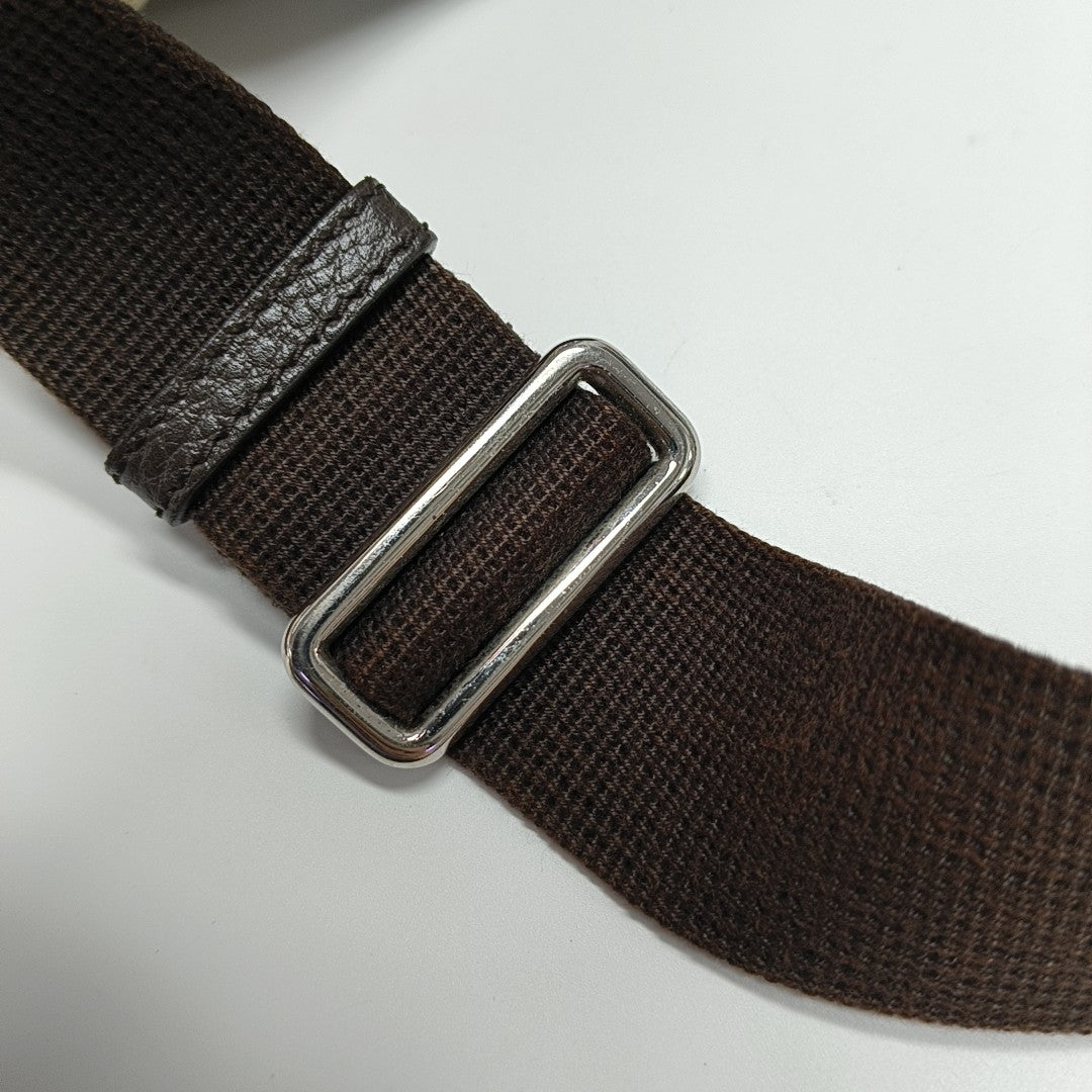 Monogram Canvas Shoulder Bag Brown