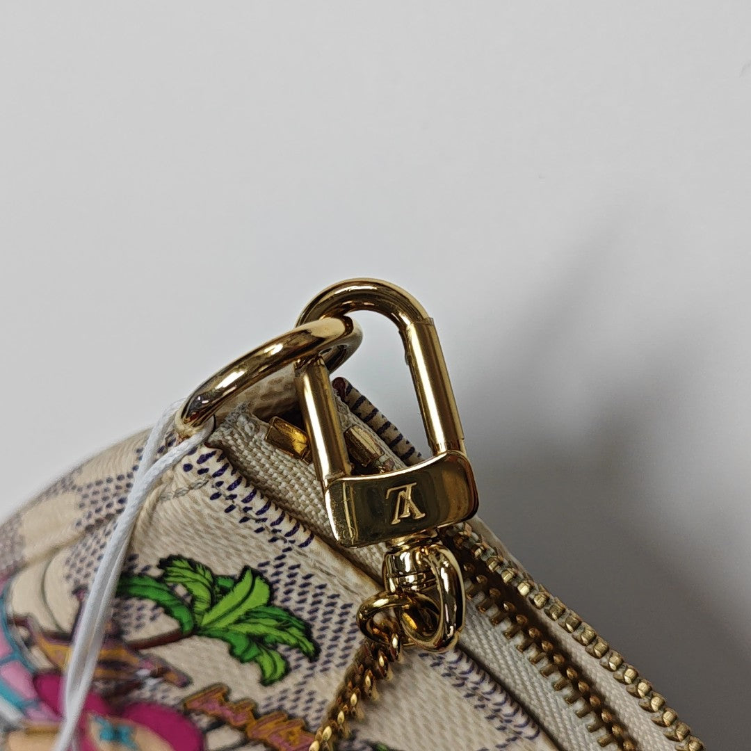 ACCESSOIRES Mini Damier Azur Coated Canvas White