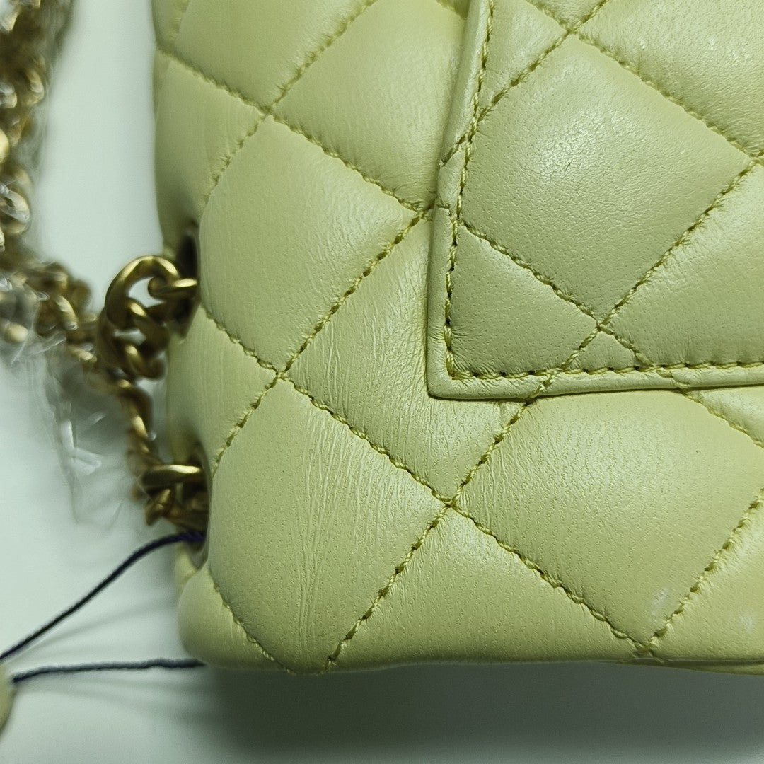 CLASSIC FLAP Mini Quilted Lambskin Yellow