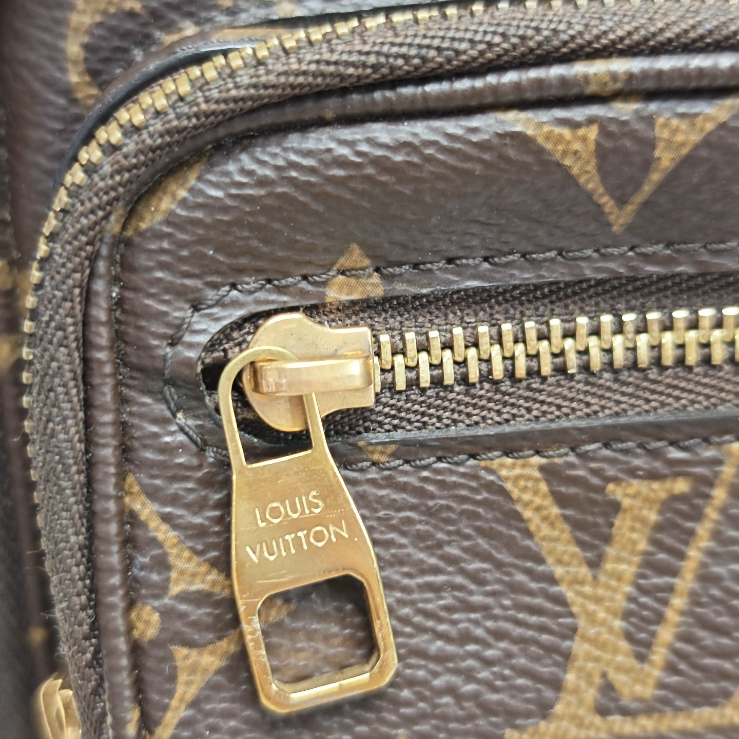 UTILITY Monogram Coated Canvas Brown