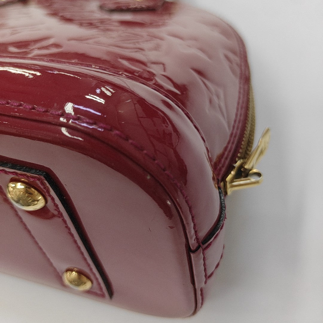 ALMA BB Monogram Patent Leather Red