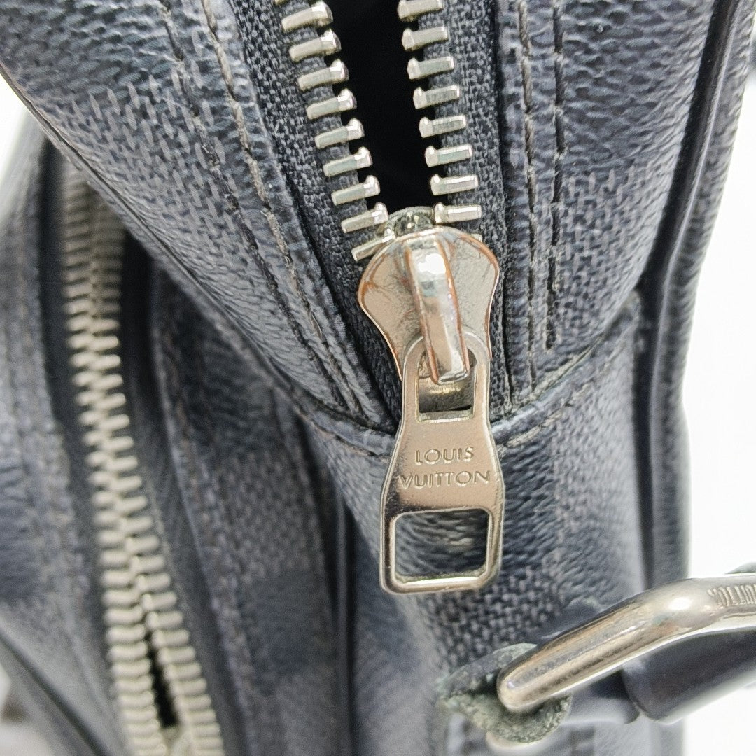 REM Damier Graphite Coated Canvas Gray