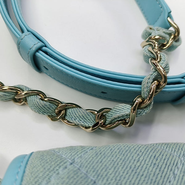 Quilted Denim Blue
