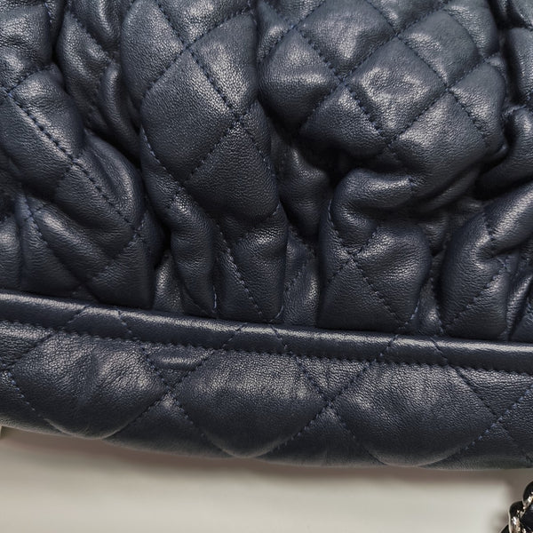 Around Chain Quilted Lambskin Blue
