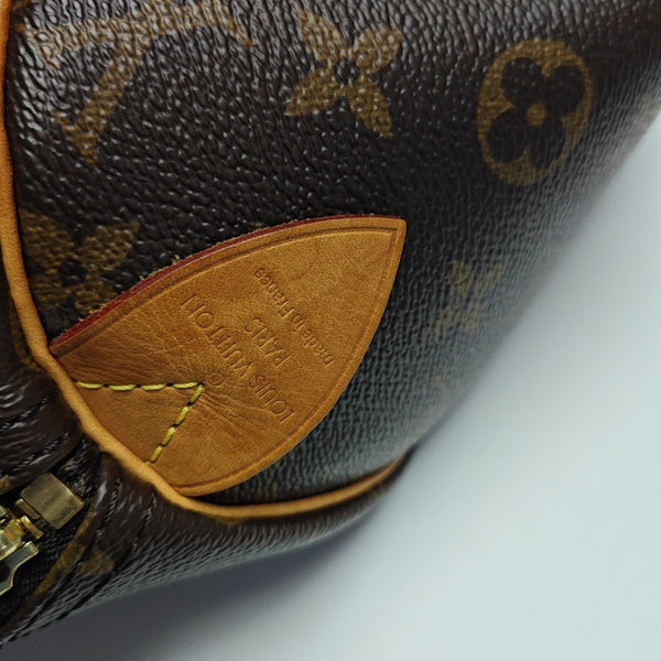 SPEEDY 30 Monogram Coated Canvas Brown