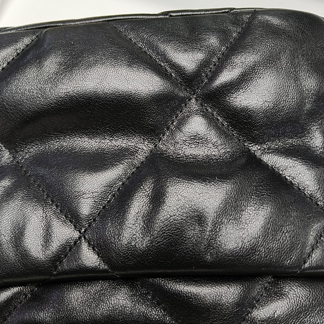 CHANEL 19 Small Quilted Calfskin Black