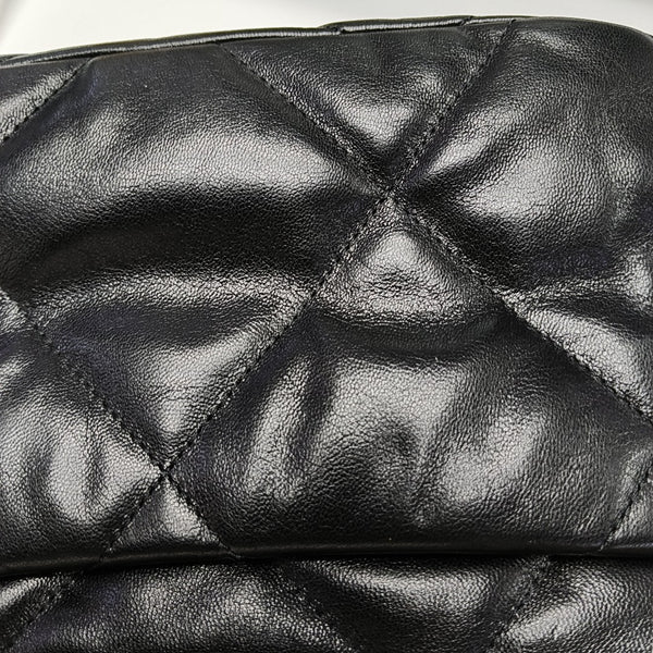 CHANEL 19 Small Quilted Calfskin Black
