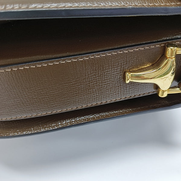 Horsebit 1955 Medium Monogram Coated Canvas Beige