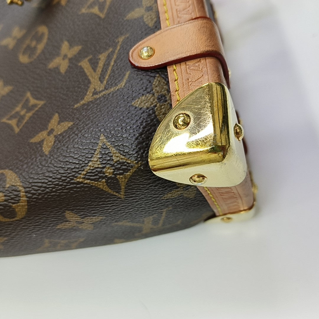 SIDE TRUNK MM Monogram Coated Canvas Brown