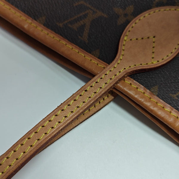 NEVERFULL MM Monogram Coated Canvas Brown