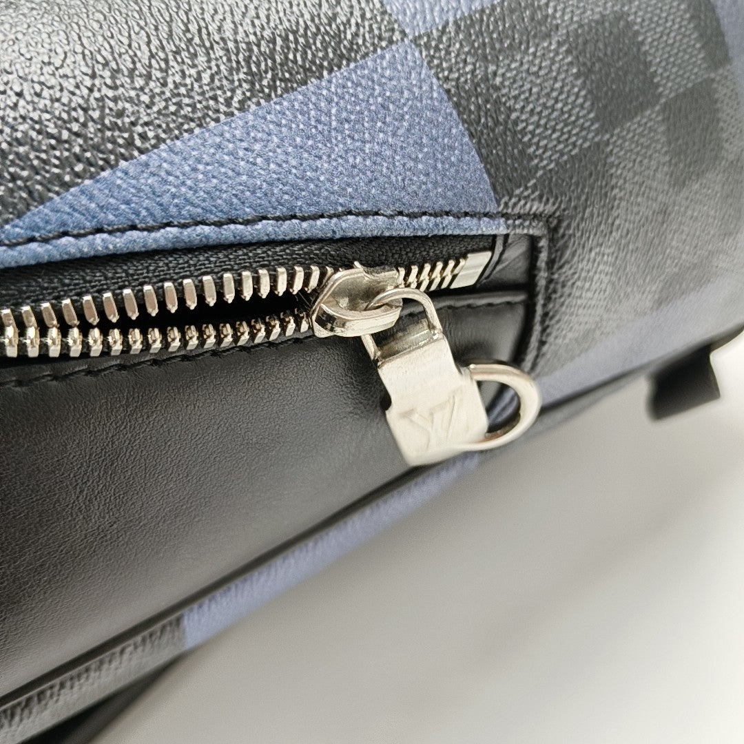 JOSH Damier Graphite Coated Canvas Gray