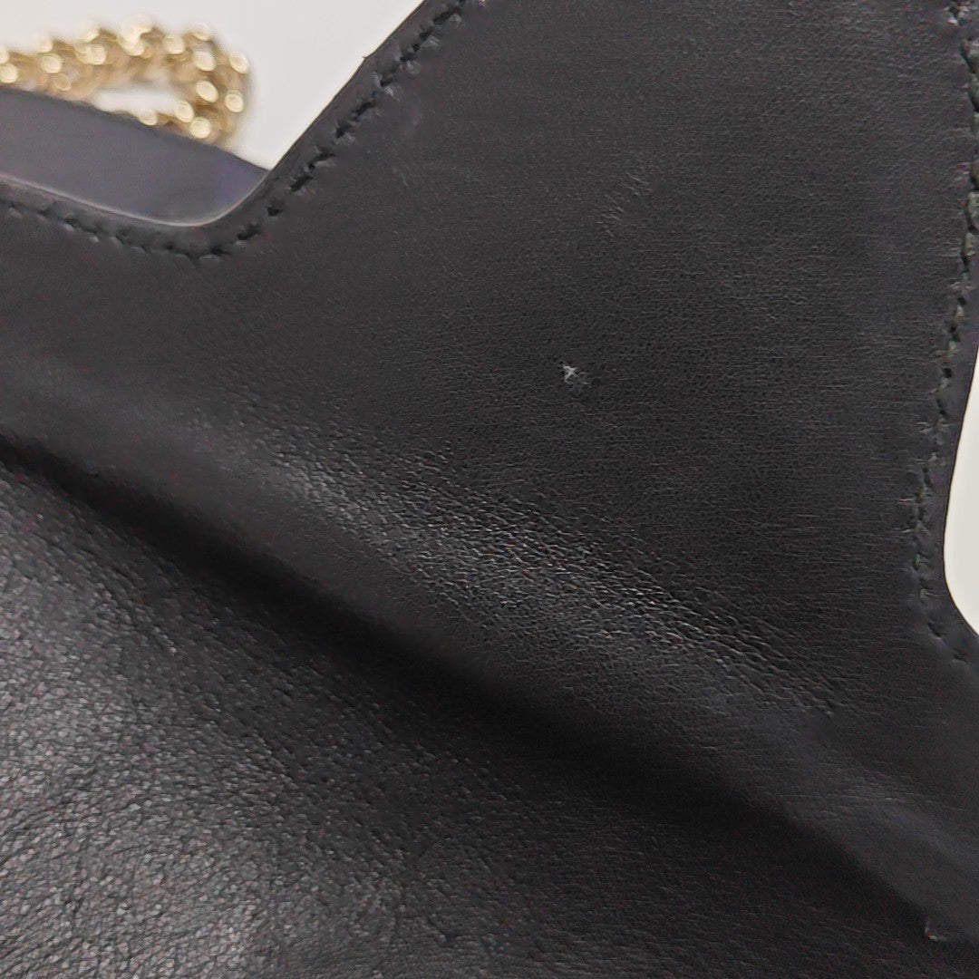 Emily Chain Mini Monogram Calfskin Black