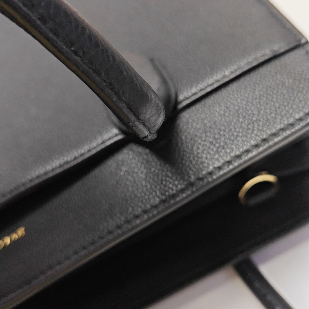 Calfskin Shoulder Bag Black
